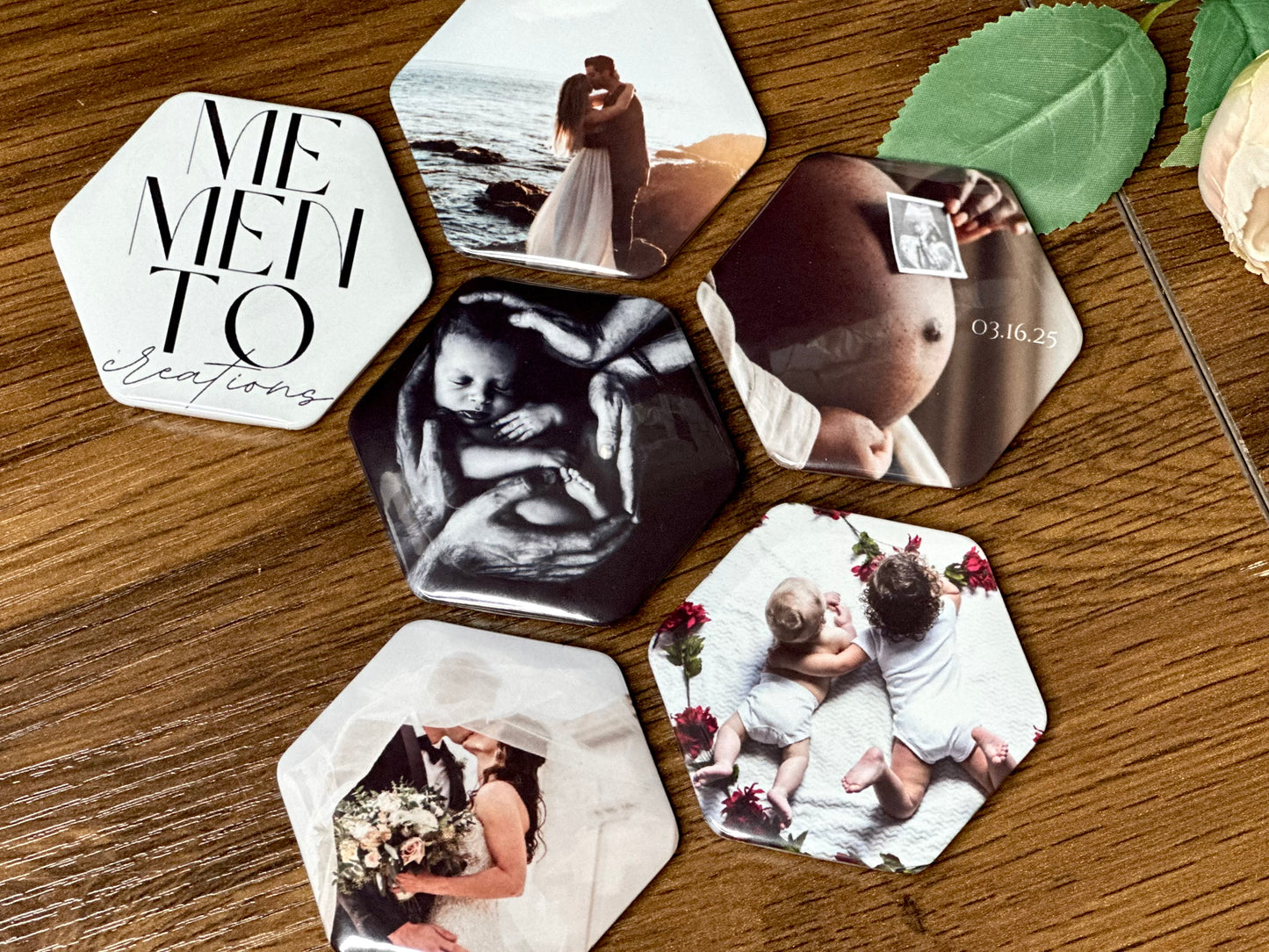 Custom Photo Hexagon Magnets